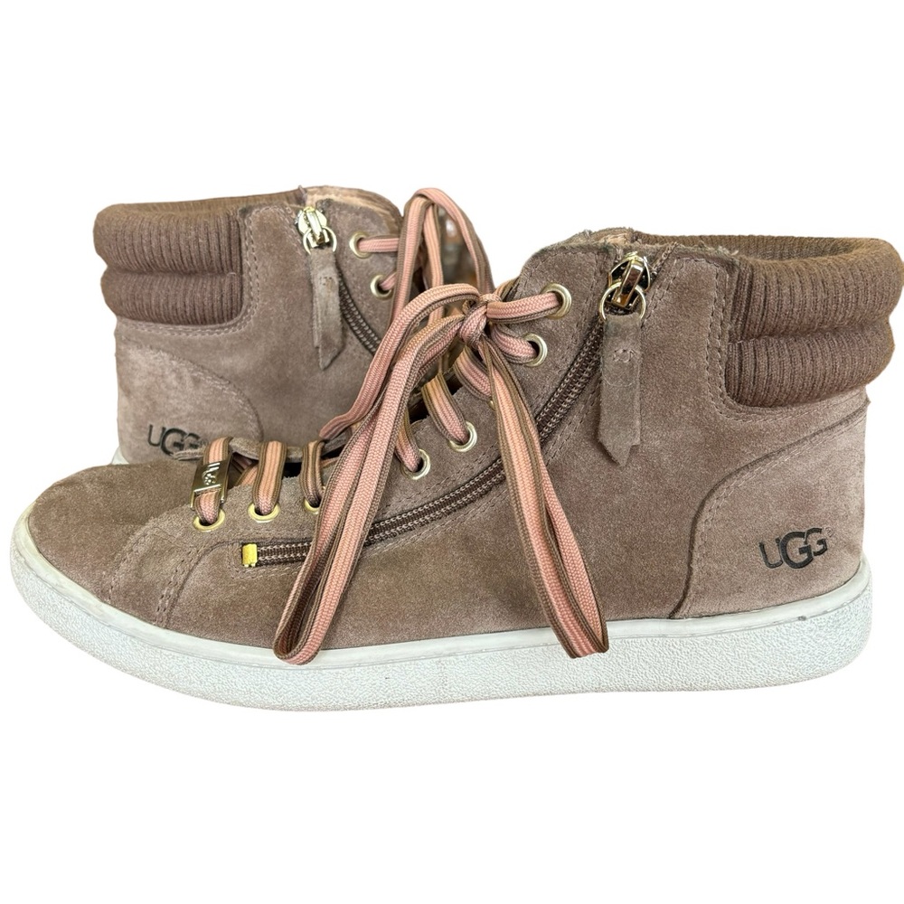 UGG suede high-tops w/side zippers - MINT!!